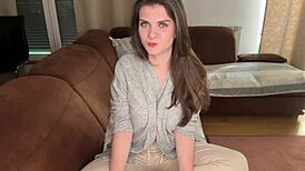 Stepmother Milking Cock Caught by Stepson, Seduces Him to Lick