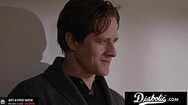 Hot brunette milf interacts with husband