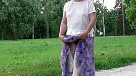 see my wife’s transparent dress in public park?