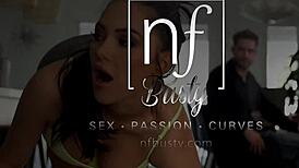 Busty Brunette MJ Fresh Seduces BF for BJ and Fuck!