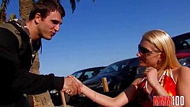 Hot French Blonde Takes Big Cock Anal on Public Beach!