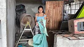 follo en la casa de mi suegra con mi cuñado