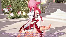 Yae Miko Having Sex in Genshin Impact Fantasy