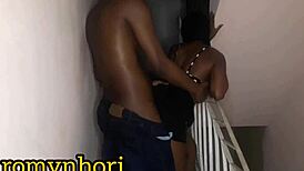 Young couple hides in the construction building to have passionate sex, big ass and cumshot, latina pov.