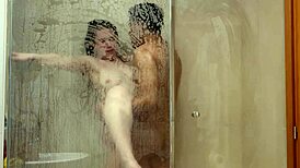 Hey, stepbrothers are fucking sexy and wild in the shower with dirty talk