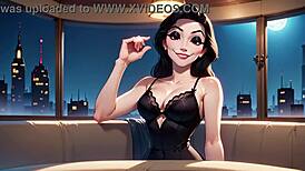 Sweet verbal humiliation in 3D cartoon with brutal cuckhold denial