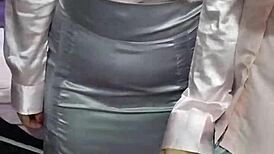 Skirtshouse Saia De Cetim Prata