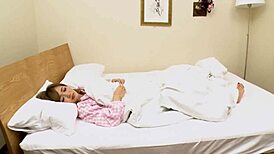 Hana Aoyama Overwhelmed By Stepfather's Creampie Night Visit.