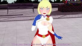 Experience the intriguing POV fantasy of Power Girl and Superman in this 3D cartoon hentai adventure