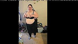bbw dances seductively to milkshake