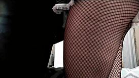 Naughty blonde maid gives blowjob and swallows cum