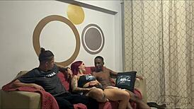 My stepson brought a friend for wild double penetration action