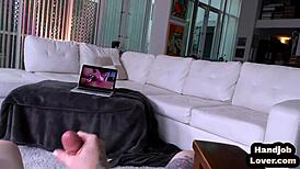 Busty pov babe stripping for bf while teasing pierced tits!