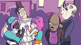 power trip cartoon features clothes ripping