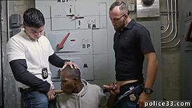 Shoplifting leads to wild black on white gay orgy