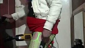 Shy bisexual enjoys dildo insertion and crossdressing masturbation