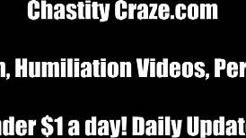 Its finally time to unlock your chastity device in bondage femdom pov