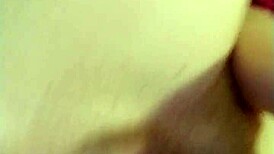 Sexy white girl squirts all over herself during masturbation