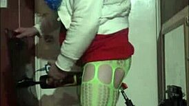 Shy bisexual enjoys dildo insertion and crossdressing masturbation