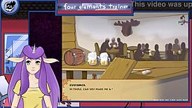 Azula's intense shower scene reveals muscular voyeur and monster tits