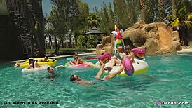 Three Trannies With Fake Tits