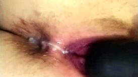 Sexy white girl squirts all over herself during masturbation