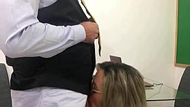 Meeting Ends In Cumshot!