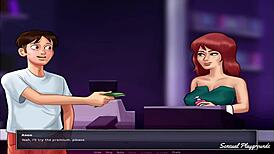 Horny whore in summertime saga reverse cowgirl gets impregnated lesbian sex?