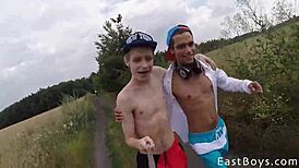 Cute Twinks Enjoying An Adventure On Holidays!