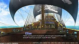 pirate booty adventure turns into a wild bukkake buccaneer frenzy in this anime game series