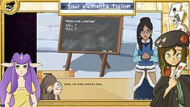 brunette group in avatar lesbian game orgy