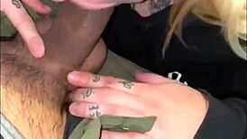 the latina amateur in thong gives sloppy blowjob and deepthroats until she swallows all the cum