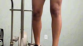 brave girl dares in gym