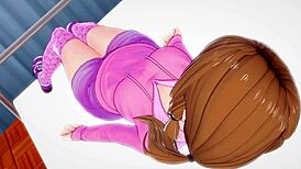 Hermanastra Usa Pies y Medias Rosadas en Diversion Hentai