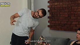 padrasto teaches enteado first-time bareback blowjob and ass to mouth with big cock