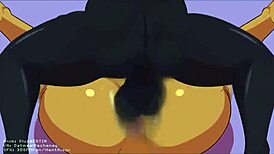 Mating press action in wild 3D cartoon