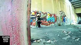 Street Wall Becomes Perfect Spot for Hard Fucking