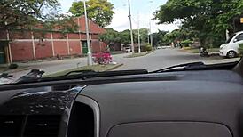 Solitary Colombian chica begins her journey into porn with bold moves