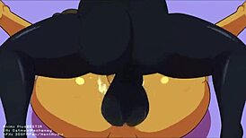 Mating press action in wild 3D cartoon