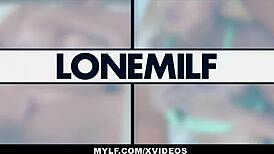 Busty mature housewife Rachael Cavalli teases her pussy to intense orgasm