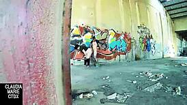 Street Wall Becomes Perfect Spot for Hard Fucking