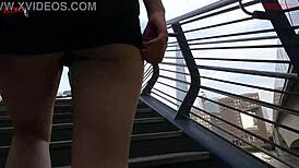 British Woman Flashes Her Hairy Pussy Under Skirt In Public London Setting