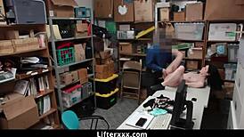 Damn, Officer caught Ivy Aura in backroom!