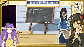 brunette group in avatar lesbian game orgy