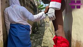 Want to see Santa's backyard Christmas fun?