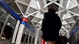 Did you spot that cute japanese teen's pussy on the train?