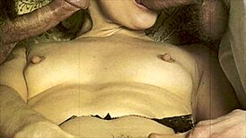 One mouth, two cocks in a classic scene