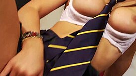 your step daughter gets drilled and creampied on the teacher’s desk. alexa andreas rides me wild in uniform.