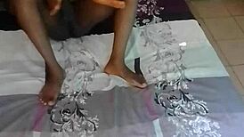 Young woman explores pussy with vibrator in POV