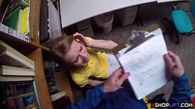 russian slender shoplifting teen got punished with hard fucking